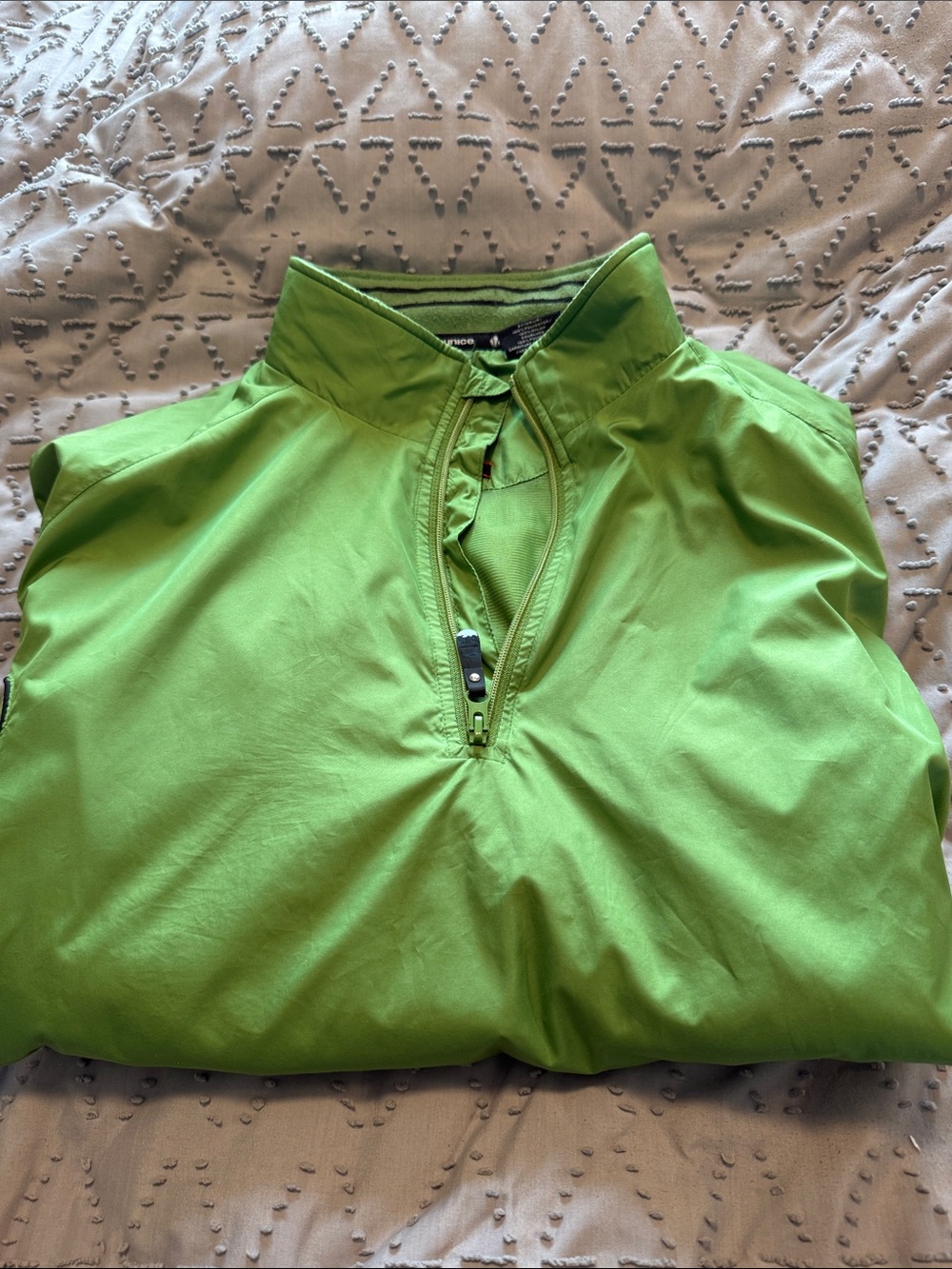 Sunice Men’s Bright Lime Green Quarter-Zip Pullover